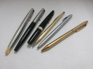 ☆万年筆＆ボールペン＆シャープペン 全6本おまとめ PARKER パーカー／PILOT Elite ペン先 18K／シェーファー／クロマチック／クロス☆