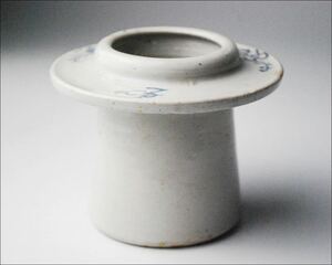 時代物 染付 花鳥図 盃台 酒器 古美術品 検)中国 青花 朝鮮 李朝 平戸 古伊万里 KSTR61063K