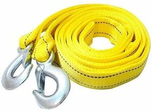 牽引ロープ 4m TOWING ROPE 5tまでOK 軽くて丈夫 車の牽引