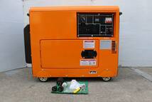 E2076 T 防音型発電機 10KW DISEL GENERATOR　M12000KE ５０Hｚ100/200V MAx 10KW 直接取引可能　新品バッテリー付き・未使用に近い_画像1