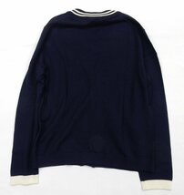 M グッチ GUCCI ウール ニット カーディガン BEE ハチ メンズ 496443 ネイビー 20AW 国内正規【良品】_画像2