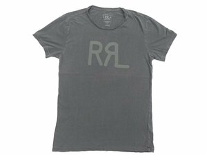 S(170/92A) RRL ラルフローレン エイジング加工　Tシャツ グレー メンズ