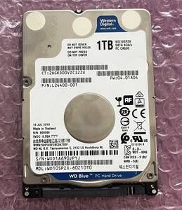 23802時間 WESTERN DIGITAL WD10SPZX 2.5inch 1TB SATA セクタ不良なし