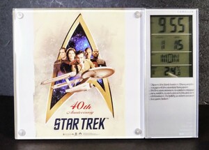  clock [ Star * Trek /40th Anniversary ] original * recorder frame clock. AA battery 4ps.@ attaching.( not for sale ).2006 year 