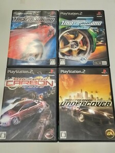 PS2 ソフト ニードフォースピード アンダーグラウンド アンダーグラウンド2 カーボン アンダーカバー 4本セット