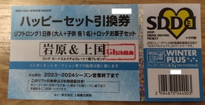 ★即決！送料込！上越国際＆岩原スキー場　大人ロングリフト1日券★