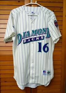 野球　ユニフォーム　MLB　ダイヤモンドバックス　16　トラビス・リー　USA　ラッセル アスレチック　/　DIAMOND BACKS　LEE