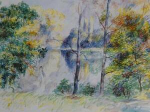 Pierre-Auguste Renoir、SCENE DE PARC、海外版超希少レゾネ、新品額装付、状態良好、送料込み、y321