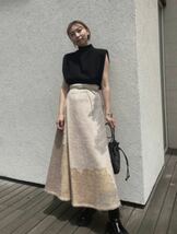 Ameri VINTAGE アメリヴィンテージANDREA ABSTRACT PAINT SKIRT ロングスカート S ベルト付 レディース 総柄マルチカラー ペイントスカート_画像6