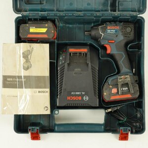 BOSCH ボッシュ 18V バッテリーインパクトレンチ GDS18V-LI バッテリ2個 充電器 ケース [B1903]