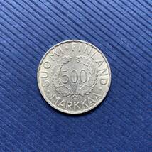 世界で最初のオリンピック記念硬貨 1952年 フィンランド ヘルシンキオリンピック 500マルッカ銀貨 コイン 硬貨_画像2
