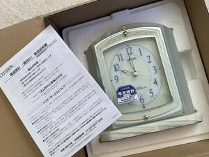 定価¥55,000★新品【CITIZEN/シチズン】電波置き時計（オニックスフレーム）★