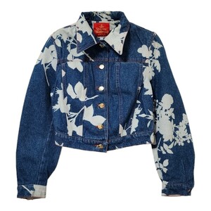 SS1994 vivienne westwood BLEACHED FLORAL DENIM TRUCKER JACKET ヴィヴィアンウェストウッド デニム ジャケット 90s archive vintage