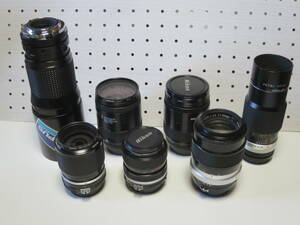 ●Nikon olympus ペトリ マニュアル・オートzoomレンズまとめ ジャンク 35-70mm/43-86mm/28-85mm②個・135mm f2.8 olympus 400mm etc...