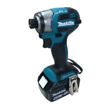 ◇◇ MAKITA マキタ 充電式インパクトドライバ 18ｖ 充電器・充電池２個・ケース付 TD173DRGX ブルー 未使用に近い_画像2