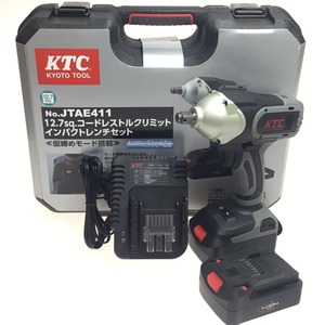 ΘΘ KTC ケーティーシー インパクトレンチ 18v 未使用品 付属品完備 JTAE411 ブラック 未使用に近い