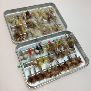 §§ PERRINEpa- Lynn алюминиевый fly box готовый dry fly комплект царапина . загрязнения есть 