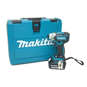 κκ MAKITA マキタ インパクトドライバ 未使用品 充電器・充電池2個・ケース付 コードレス式 18v TS141DRGX ブルー 未使用に近い