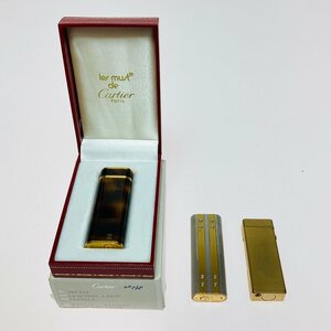 ◎◎ Cartier カルティエ dunhill ダンヒル ガスライター 3個セット 点火未確認 ジャンク 全体的に状態が悪い