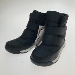 □□ SOREL ソレル スノーブーツ チルドレン ウィットニー II ストラップ 18cm NC3919-010 ブラック 目立った傷や汚れなし