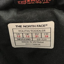 □□ THE NORTH FACE ザノースフェイス ヌプシ ブーティ ロゴ ショート 防寒ブーツ 19cm NFJ52280 ブラック 目立った傷や汚れなし_画像8