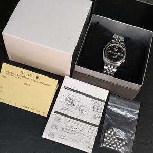 極美品【稼働品】SEIKO5セイコーファイブ　ブラック　シルバー　裏スケ自動巻き