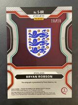 ★10枚限定 Panini PRIZM FIFA WORLD CUP QATAR 2022 サインカード BRYAN ROBSON イングランド代表 GOLD /10_画像2