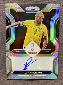 ★25枚限定 リシャルリソン/Richarlison PANINI PRIZM FIFA WORLD CUP QATAR 2022 AUTO 直筆サインカード ブラジル代表