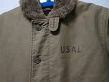 ALPHA INDUSTRIES N-1デッキジャケット・M・カーキ（U.S.A.L.アルファインダストリーズミリタリージャケット）_画像2