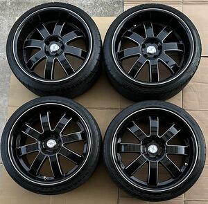 レア！美容品！ FABULOUS パンデミック LM-8 R19 中古タイヤホイールセット19X91/2J+38、19X81/2J+38 PCD 114.3-5。レクサスソアラGSなどに