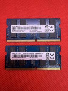 RAMAXEL 16GB 2Rx8 PC4-2666V-SE1-11 ノートパソコン用DDR4メモリ 16GB 2枚セット計32GB　管30