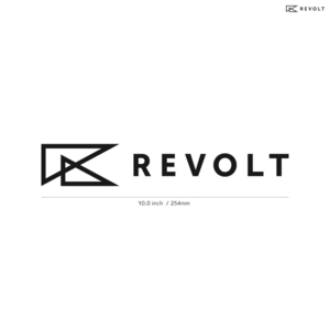 【REVOLT】リボルト★01★ダイカットステッカー★切抜きステッカー★JPN2★10.0インチ★25.4cm