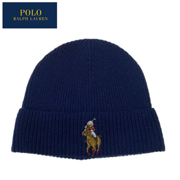 POLO RALPHLAUREN BEAR ポロ ラルフローレン ポロベア ベアーニットキャップ ネイビー ラルフローレン アメリカ正規店購入 (1255)