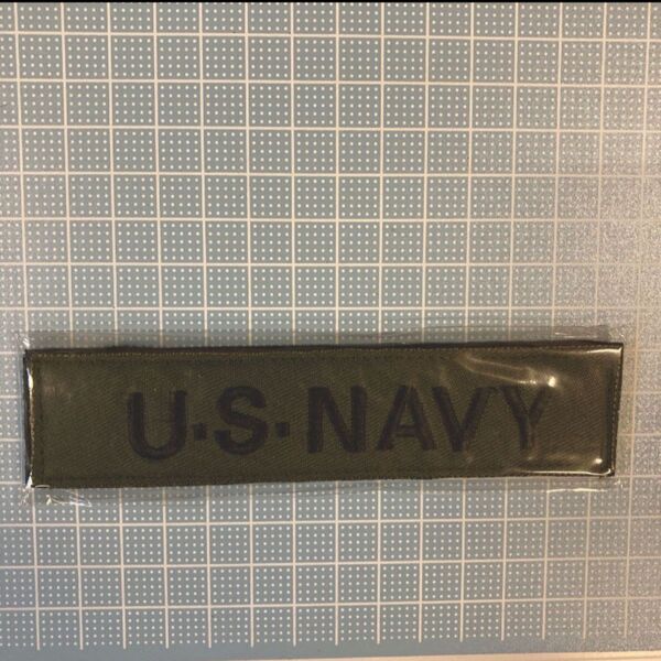 ワッペン 米軍 アメリカ US・NAVY 刺繍 ベルクロ サバゲー 新品未使用 13cm×3cm