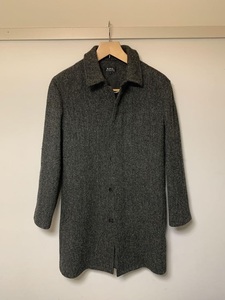 【APC】ウール ステンカラーコート S ハリスツィード / アーペーセー HARRIS TWEED チェスターコート コート ジャケット ニット