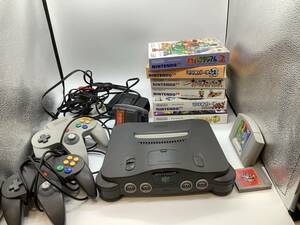 u8881 任天堂 ニンテンドー NINTENDO 64 NUS-001 コントローラー2個 ソフト8本 セット 本体電源入らず マリオカート スマブラ ポケモン