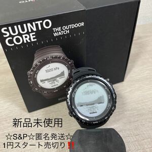 1円スタート売切り 新品未使用 SUUNTO CORE スント コア REGULAR BLACK ブラック アウトドア 腕時計 時計 ウォッチ 登山 スポーツ