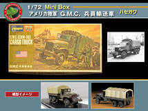 1/72 Mini Box アメリカ陸軍 G.M.C. 兵員輸送車 ハセガワ製_画像1