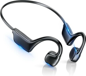 bluetooth マイク付き こつでんどう イヤホン bluetooth 耳を塞がないイヤホン 10時間使用 23g重量 bluetooth 5.3 （ブラック） W120