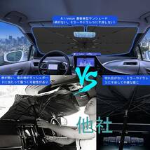 【訳あり】Ailivesun車用サンシェード傘型 折り畳み式 フロントガラス用 サンシェード 日よけ 遮光 遮熱 UV (約135×74cm) U39_画像7