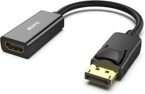 BENFEI DisplayPort（ディスプレイポート） - HDMI 変換ケーブル、最大4K＠30Hzまでの解像度に対応（オスからメス、逆方向に非対応) U30