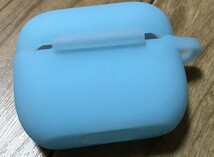 AirPods Pro ケース シリコン保護ケース ワイヤレス イヤーホン 耐衝撃 LED可視 防水 防塵 紛失防止 キズ防止 (水色) Z14９_画像5