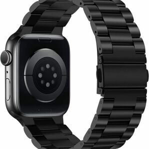 コンパチブル Apple Watch バンド 49mm 45mm 44mm 42mm プレミアム ステンレス (ブラック) V37の画像7