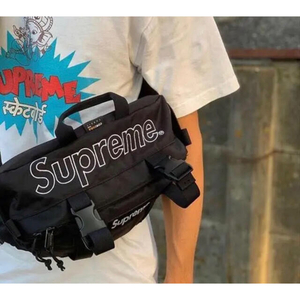 ☆ 19AW Supreme シュプリーム Waist Bag ウエストバッグ ショルダーバッグ ボディーバッグ バッグ box logo ボックスロゴ (ブラック黒)GGN