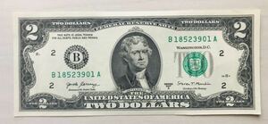 2ドル札　未使用紙幣⑧