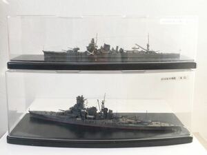 日本海軍 軍艦 加古 霧島 精巧 模型 完成品 戦艦 コレクション ケース付き まとめ売り