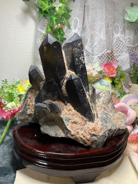 マダガスカル産天然黒水晶 鑑賞石