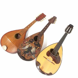 1円スタート マンドリン まとめ3点セット 鈴木弦楽器 KUNISHIMA MANDOLIN 国島 ROYARU 弦楽器 ハードケース付 動作未確認