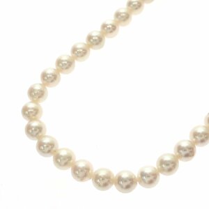 1円スタート 美品 アコヤ真珠 パールネックレス 61粒 61P 6.50mm-7.00mm pearl 留め具 金具 シルバー SILVER レディース NGLソーティング