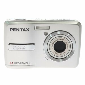 1円スタート PENTAX ペンタックス Optio オプティオ E40 コンパクト デジタルカメラ デジカメ 6.2-18.6ｍｍ シルバー 動作未確認